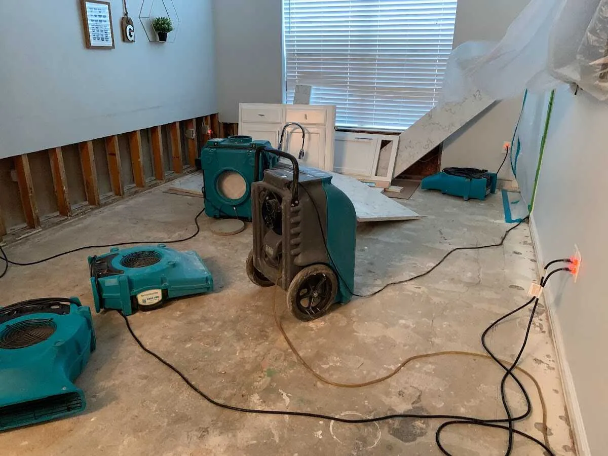 Dehumidifier in flood-cut room for Water Extraction & Removal in Ripon